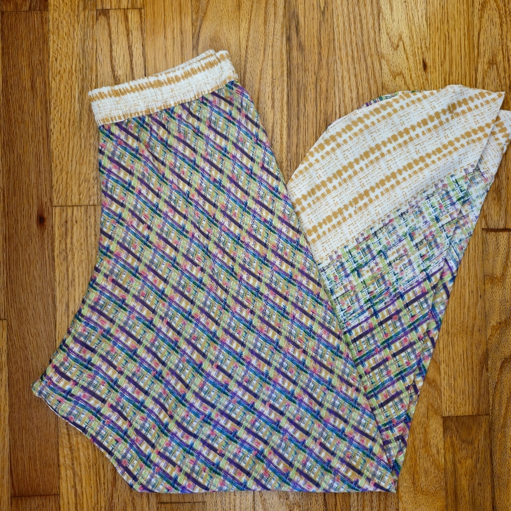 RAGA By Anthropologie NWT Boho Cottage Core Elastic Waist Crop Pants Size SM